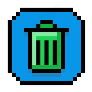 像素风格垃圾箱图标