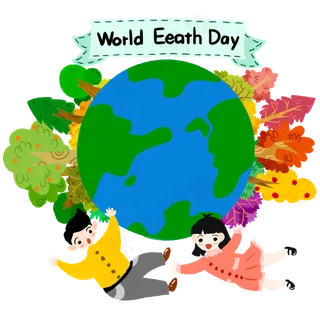 世界地球日植树爱护地球