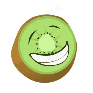 卡通猕猴桃立体笑脸