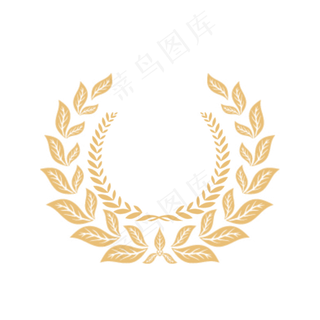 树叶的手绘小米谷穗