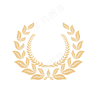 树叶的手绘小米谷穗