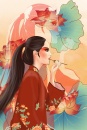 玩转国潮花旦化妆插画
