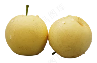两个黄色梨