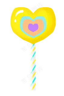 儿童节黄色棒棒糖