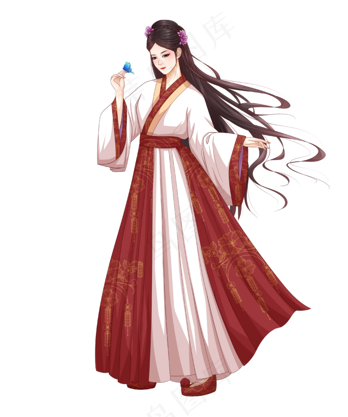 处暑古风女孩(3859X4626(DPI:350))psd模版下载