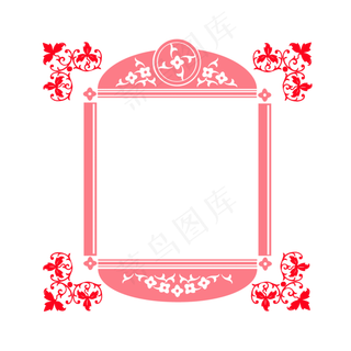 喜庆边框唯美图案元素,免抠元素