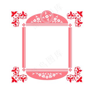 喜庆边框唯美图案元素,免抠元素