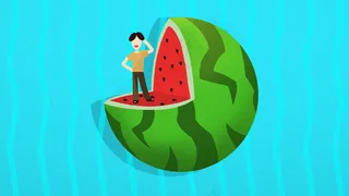 创意水果扁平化西瓜