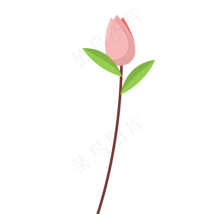 卡通鲜花绿叶下载