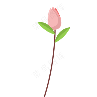 卡通鲜花绿叶下载