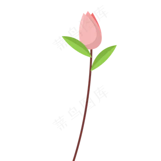 卡通鲜花绿叶下载