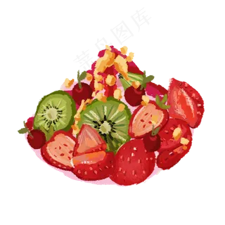 水果绵绵冰卡通png素材