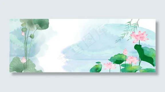 柳树春分清新绿色banner
