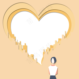 三八妇女节立体剪纸边框糖果色橙,免抠元素