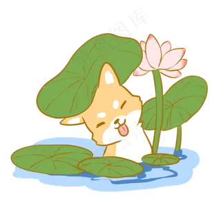 泡在水里的柴犬