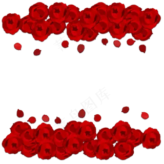 玫瑰漂浮边框素材免费下载