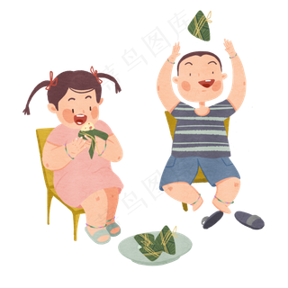 端午粽子美味孩童