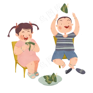 端午粽子美味孩童