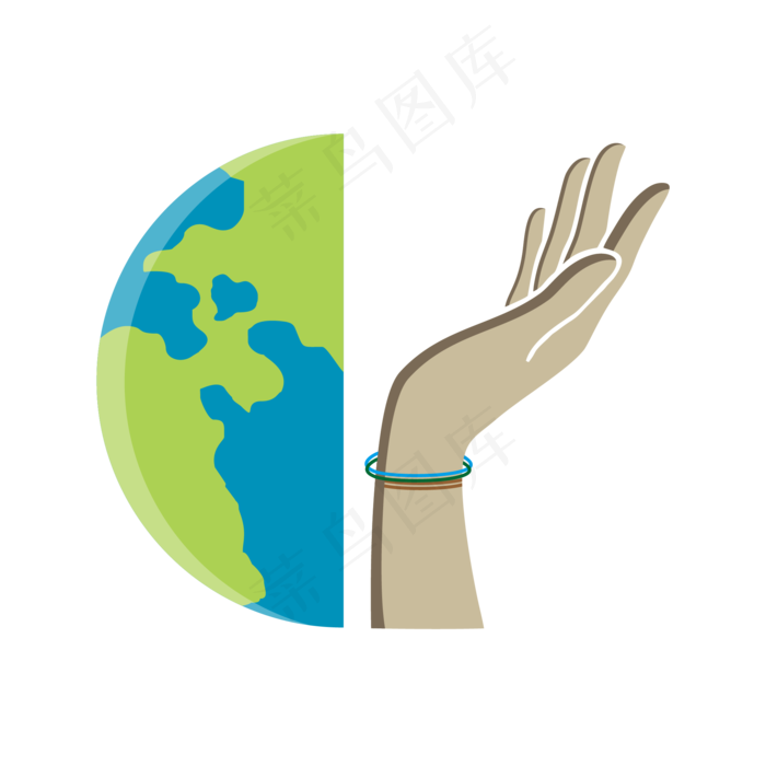 卡通世界地球日矢量图片