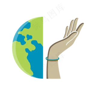 卡通世界地球日矢量图片