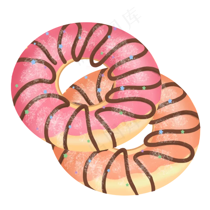 巧克力饼干甜甜圈(3000X3000(DPI:300))psd模版下载