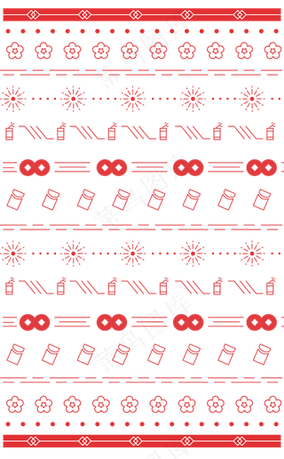 中国风新年底纹,免抠元素