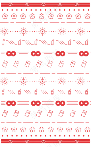 中国风新年底纹,免抠元素