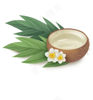 夏季解暑水果椰子,免抠元素