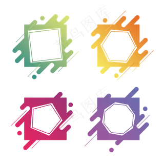 流线科技创意标签抽象