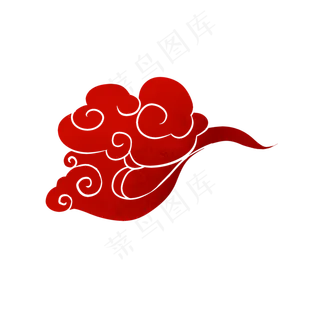 新年装饰鼠年祥云,免抠元素