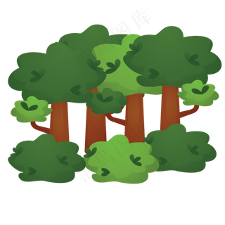 绿色的大森林免抠图