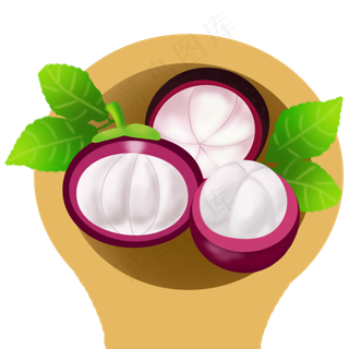 果水果果子果肉山竹木勺装载