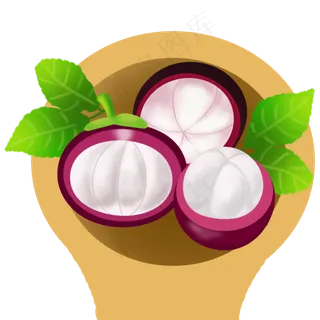 果水果果子果肉山竹木勺装载