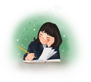 高考看书的女学生