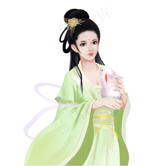 玉兔嫦娥(3000X3000(DPI:300))psd模版下载