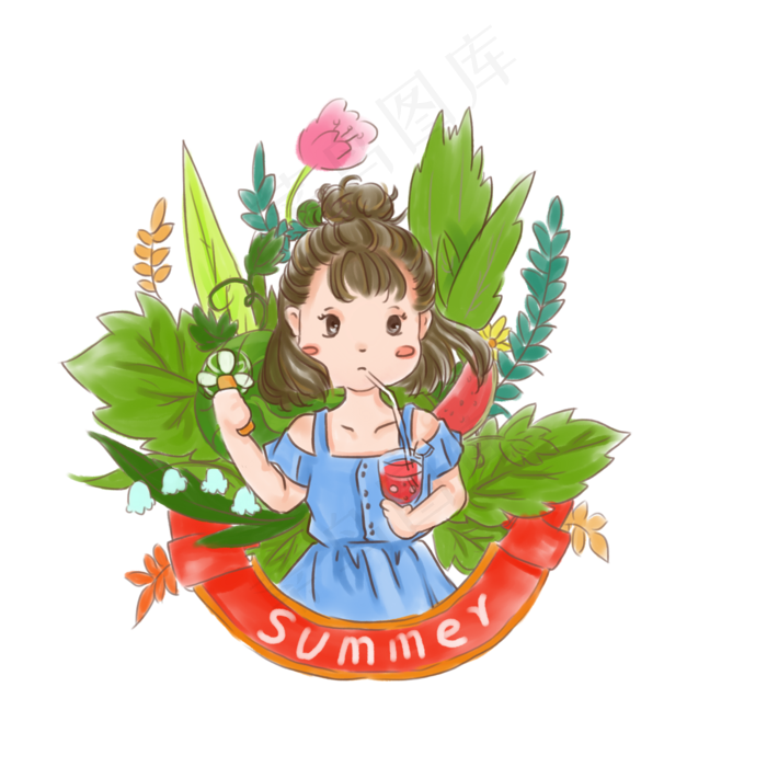 summer夏季处暑二十四节气(2000X2000(DPI:300))psd模版下载