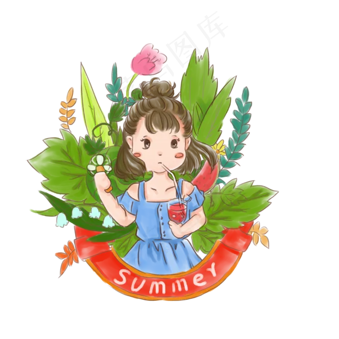 summer夏季处暑二十四节气(2000X2000(DPI:300))psd模版下载