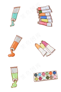 绘画培训班水彩水粉颜料组图