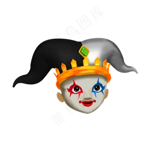 手绘卡通愚人节小丑