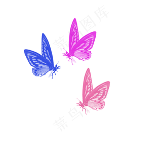 飞舞的花蝴蝶设计素材