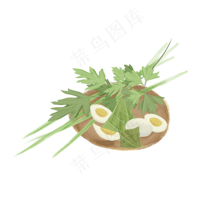 端午节粽子艾草(2050X2050(DPI:299))psd模版下载