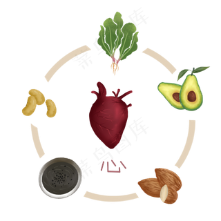 中医食疗护心血管,免抠元素