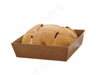 盒子里的面包甜食烘焙点心,免抠元素
