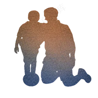 父亲节噪点渐变足球剪影