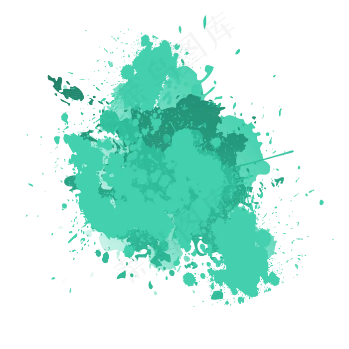 绿色水彩油漆喷溅(2000X2000(DPI:300))psd模版下载