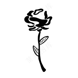 黑色手绘玫瑰花 黑色手绘玫瑰花