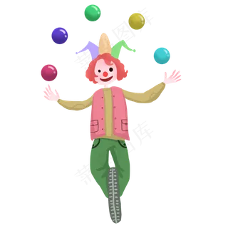彩色创意愚人节玩耍元素,免抠元素