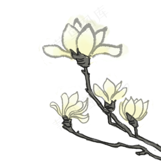 古风古典风格中国风水墨风荷花矢