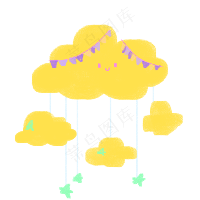 儿童节可爱云朵(2000X2000(DPI:300))psd模版下载