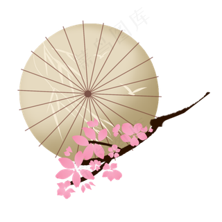 清明时节雨纷纷雨伞装饰